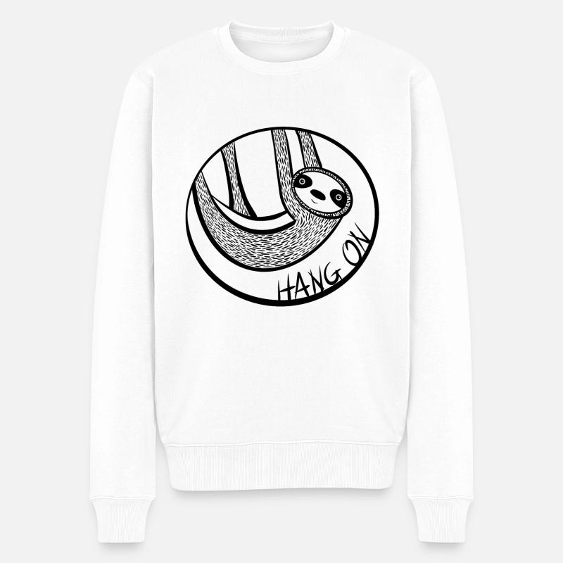 hangon - Männer Premium Bio Pullover - Weiß