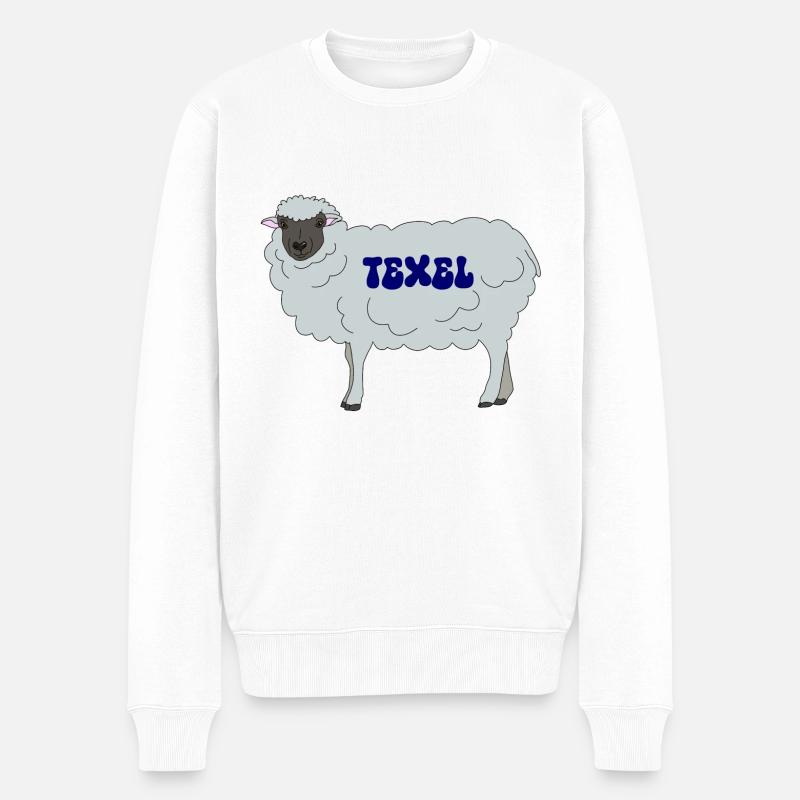 Texel Schaf - Männer Premium Bio Pullover - Weiß