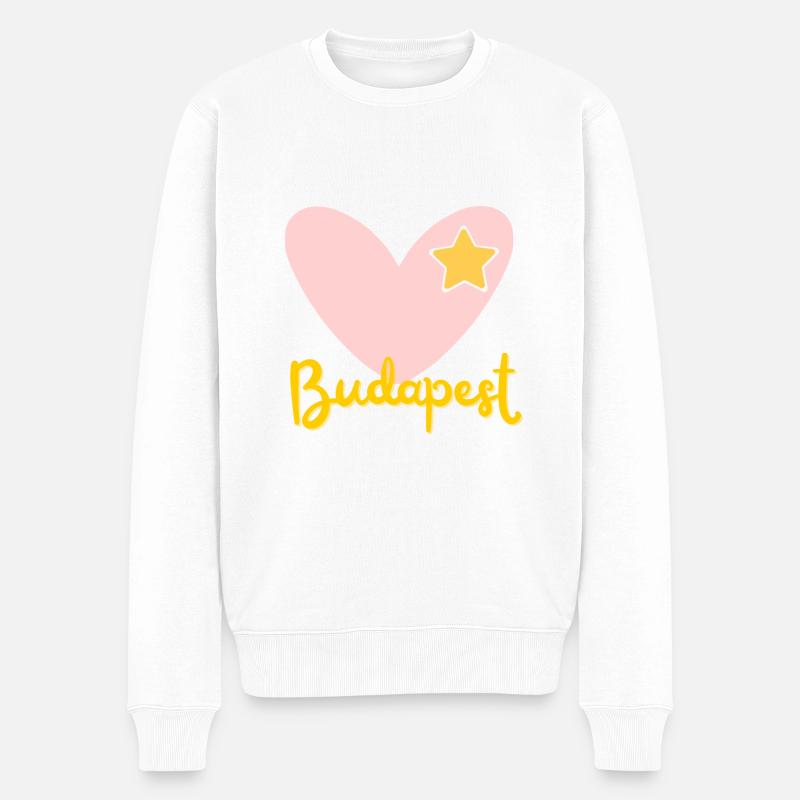 Budapest - Hongrie - Souvenir - Cadeau - Pull Premium bio Homme - blanc