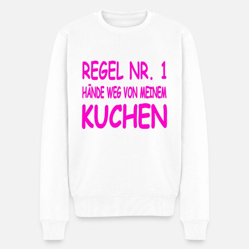 Kuchen - Männer Premium Bio Pullover - Weiß