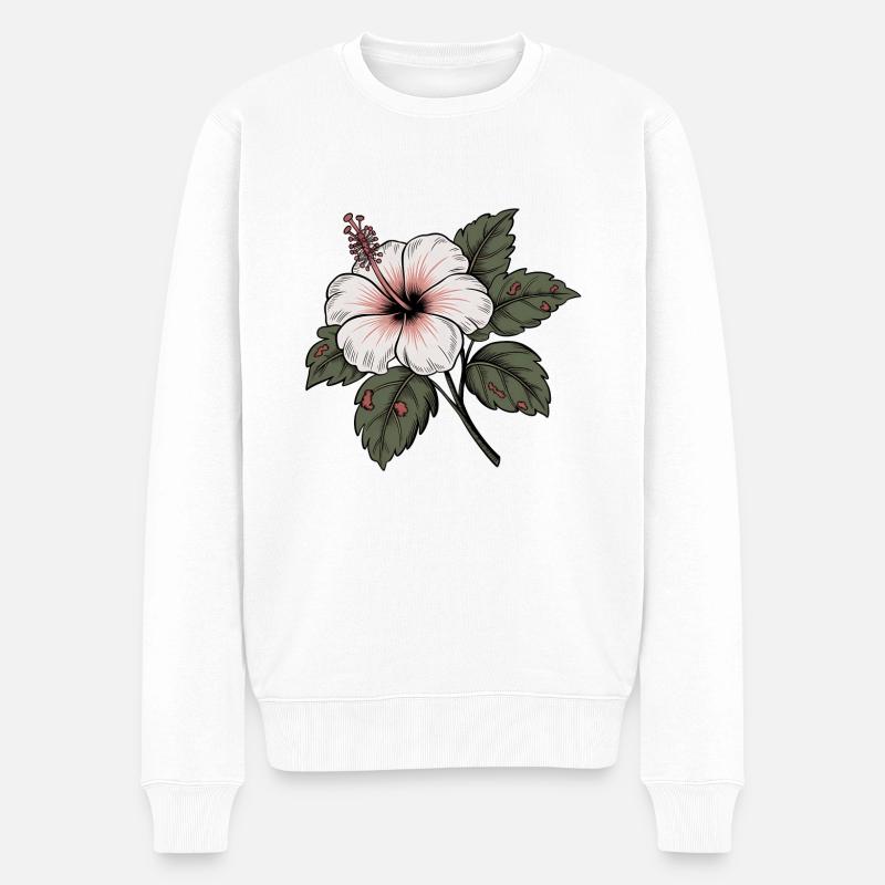 Hibiscus - Pull Premium bio Homme - blanc