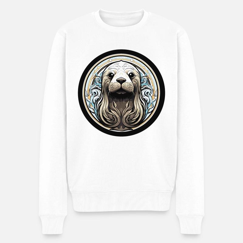 Phoque Morse - Pull Premium bio Homme - blanc