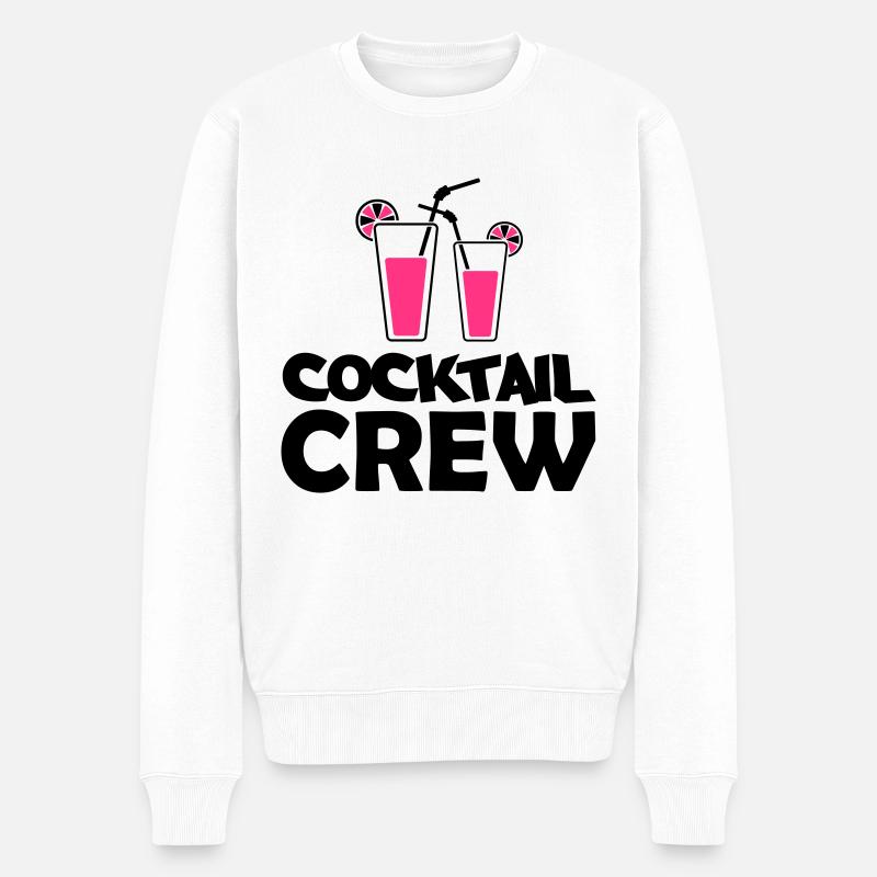 cocktail crew - Männer Premium Bio Pullover - Weiß