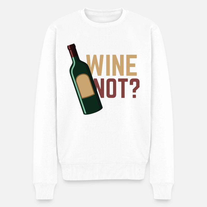 Wein nicht? - Männer Premium Bio Pullover - Weiß