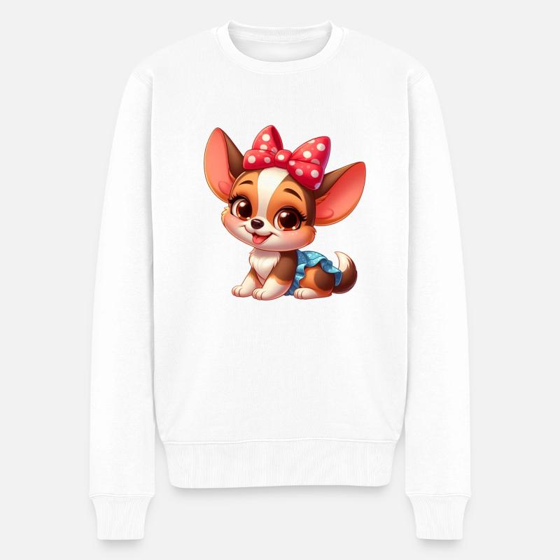 chihuahua 9 - Pull Premium bio Homme - blanc