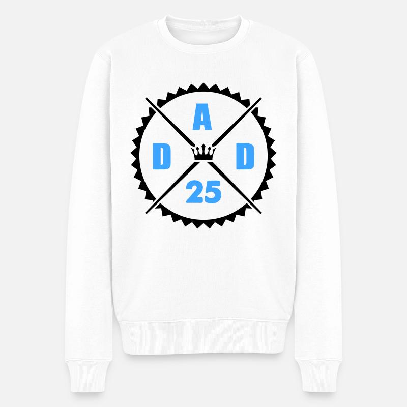 Dad 25 - Männer Premium Bio Pullover - Weiß