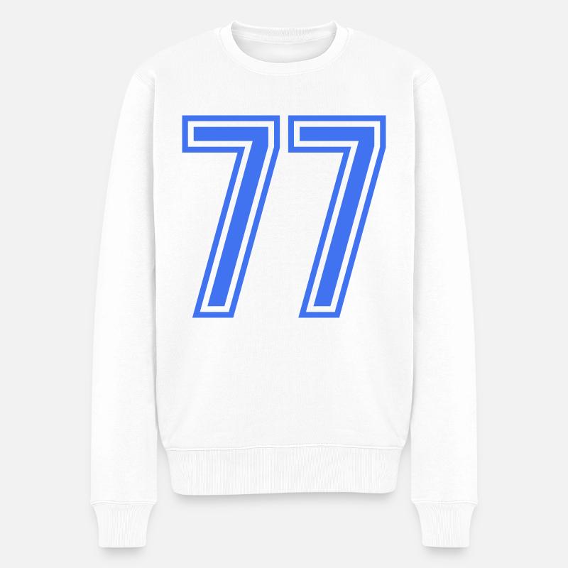 77 - Männer Premium Bio Pullover - Weiß