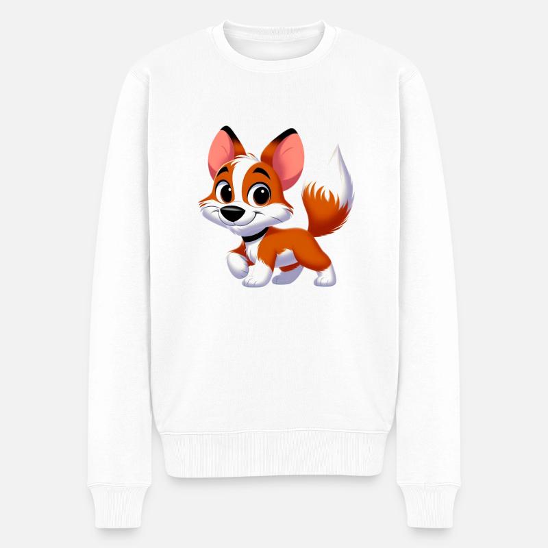fox terrier 2 - Pull Premium bio Homme - blanc