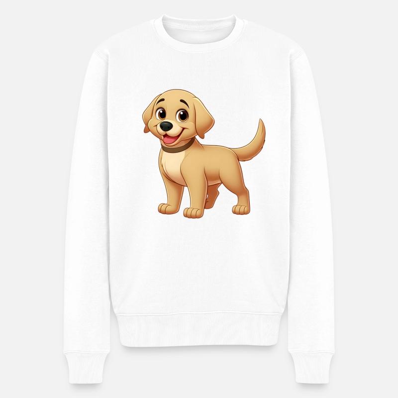 Labrador - Männer Premium Bio Pullover - Weiß