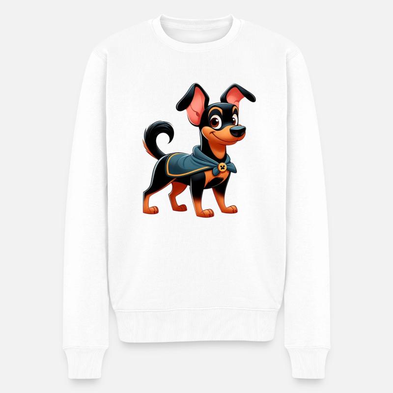 Pinscher 3 - Männer Premium Bio Pullover - Weiß