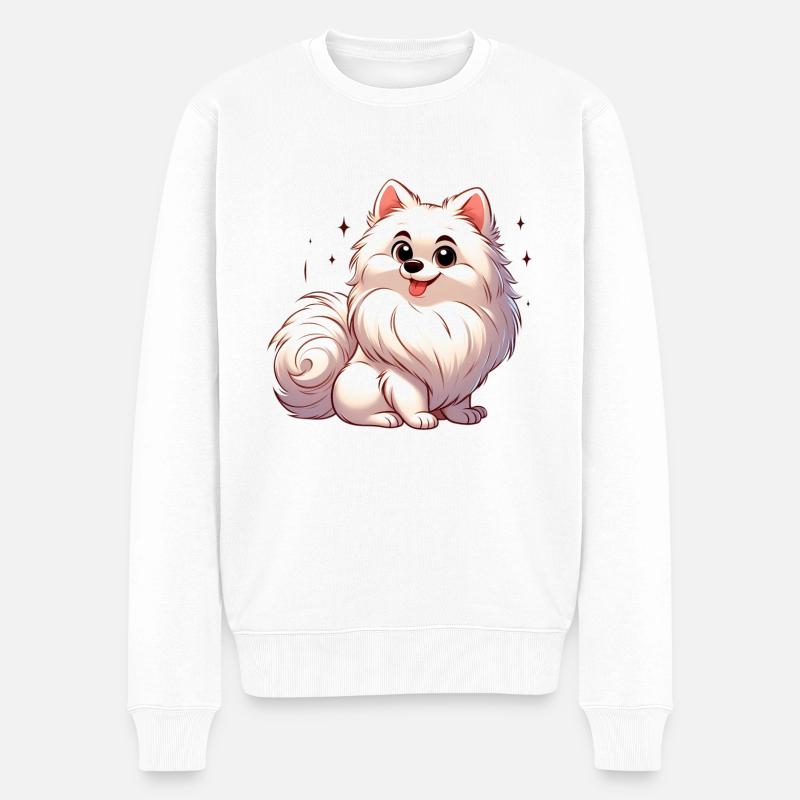 Spitz 3 - Männer Premium Bio Pullover - Weiß