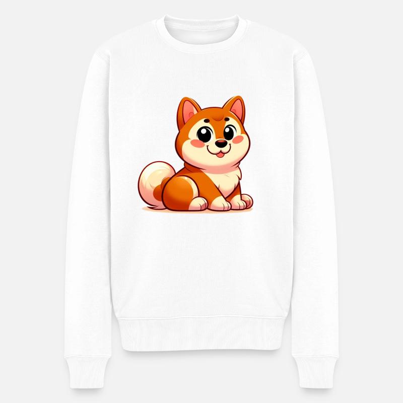 Shiba 4 - Männer Premium Bio Pullover - Weiß