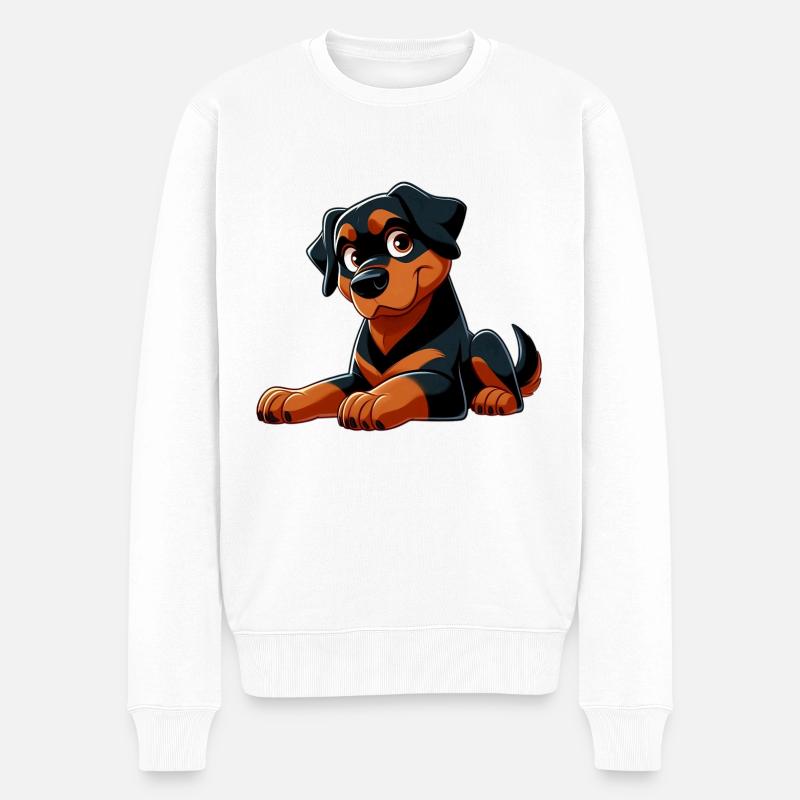 rottweiller 7 - Pull Premium bio Homme - blanc
