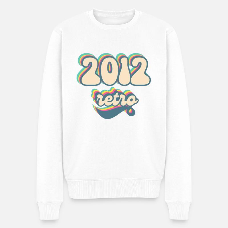 2012 retro idée cadeau - Pull Premium bio Homme - blanc