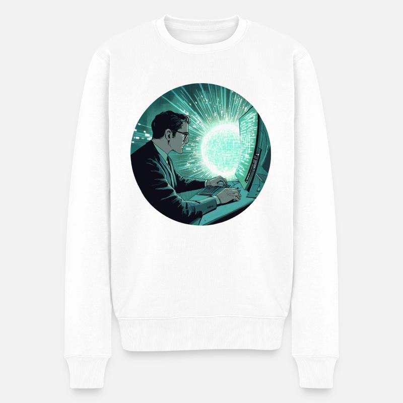Vision numérique : libérer l’avenir ! - Pull Premium bio Homme - blanc