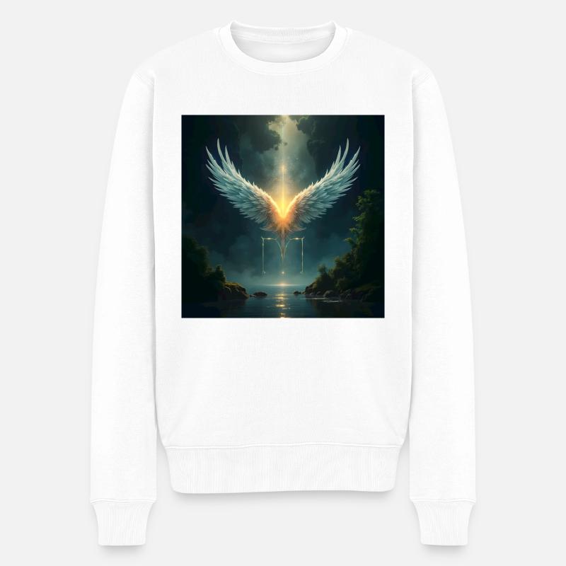 DrachenqodeM - Pull Premium bio Homme - blanc