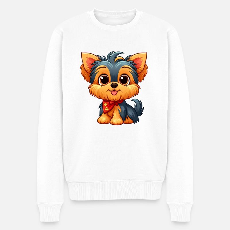 Yorkshire 3 - Männer Premium Bio Pullover - Weiß