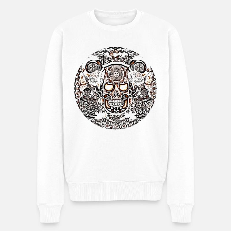 Cercle de crâne 1 - Pull Premium bio Homme - blanc