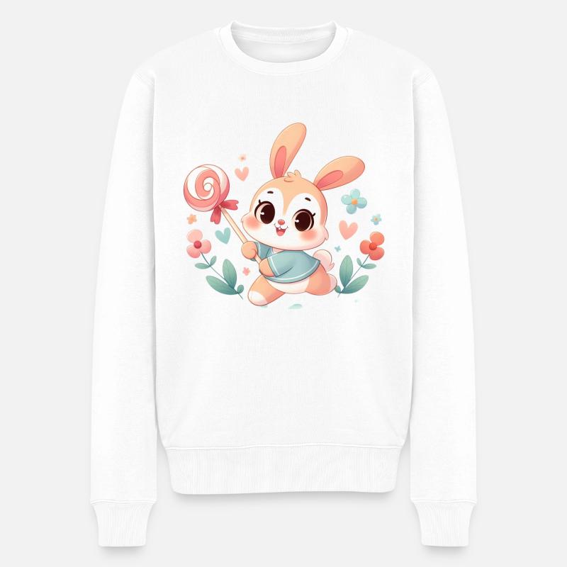 Kaninchen 4 - Männer Premium Bio Pullover - Weiß