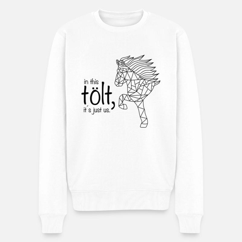 Pferde - Pferd - Tölten - Tölt - Reiten - Reiterin - Männer Premium Bio Pullover - Weiß