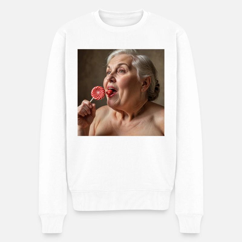 Lolipop - Männer Premium Bio Pullover - Weiß