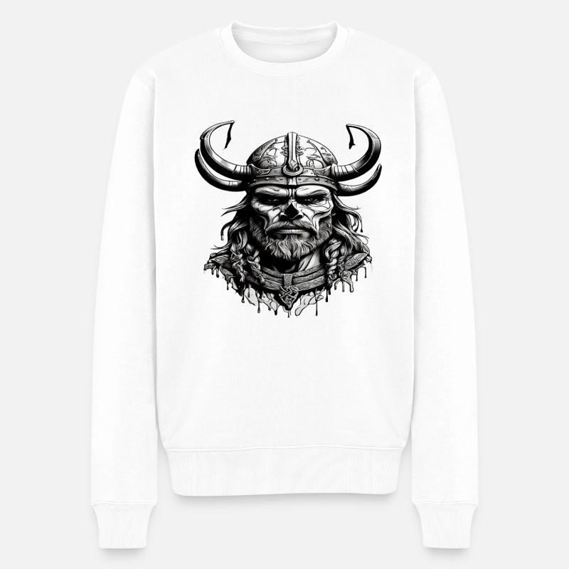 Crâne Viking - Pull Premium bio Homme - blanc