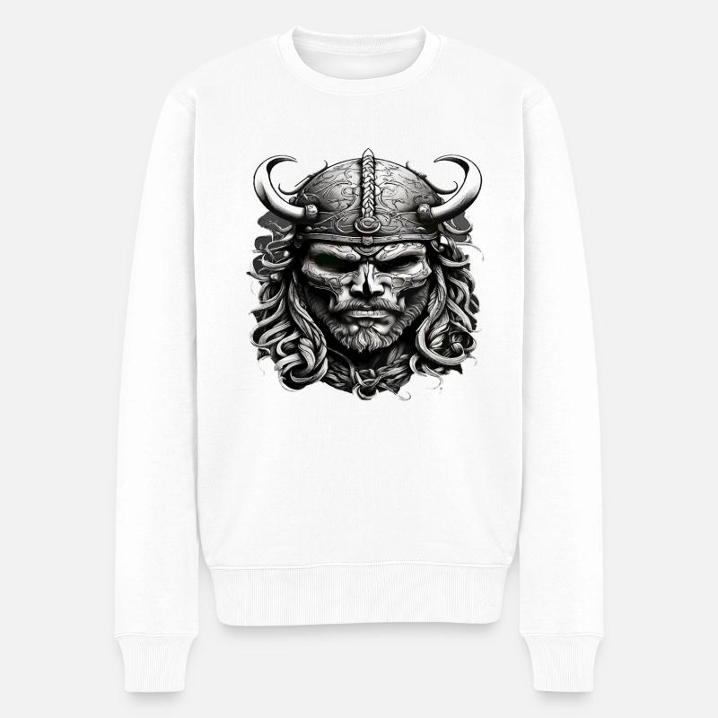 Crâne Viking - Pull Premium bio Homme - blanc