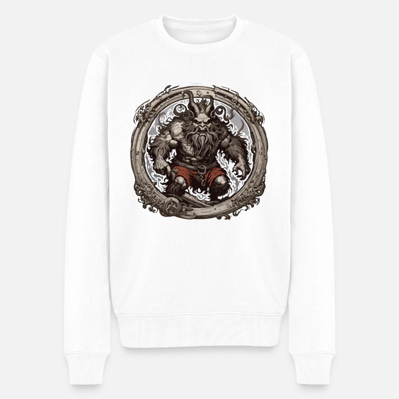 Krampus / Tradition / Culture / d’hiver - Pull Premium bio Homme - blanc