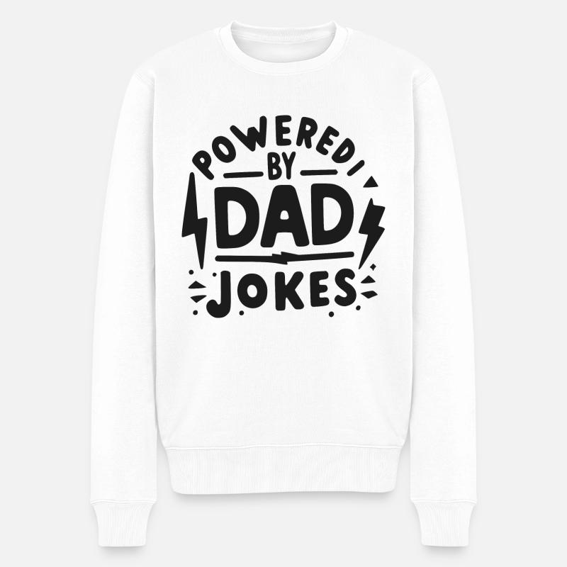 Propulsé par Dad Jokes - Pull Premium bio Homme - blanc