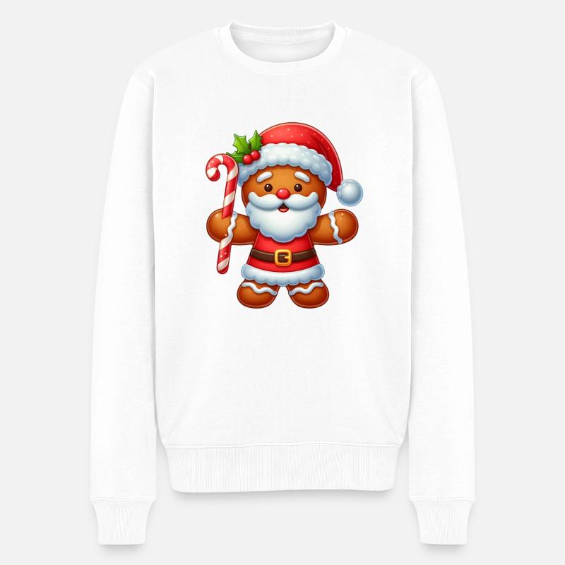 Lebkuchen 2 - Männer Premium Bio Pullover - Weiß