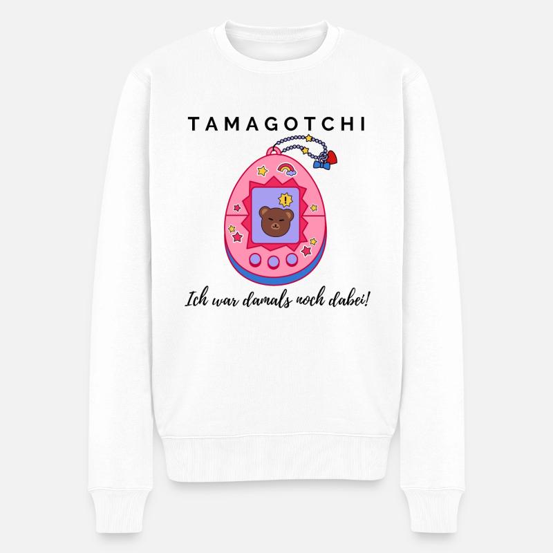 Tamagotchi 2 - Männer Premium Bio Pullover - Weiß