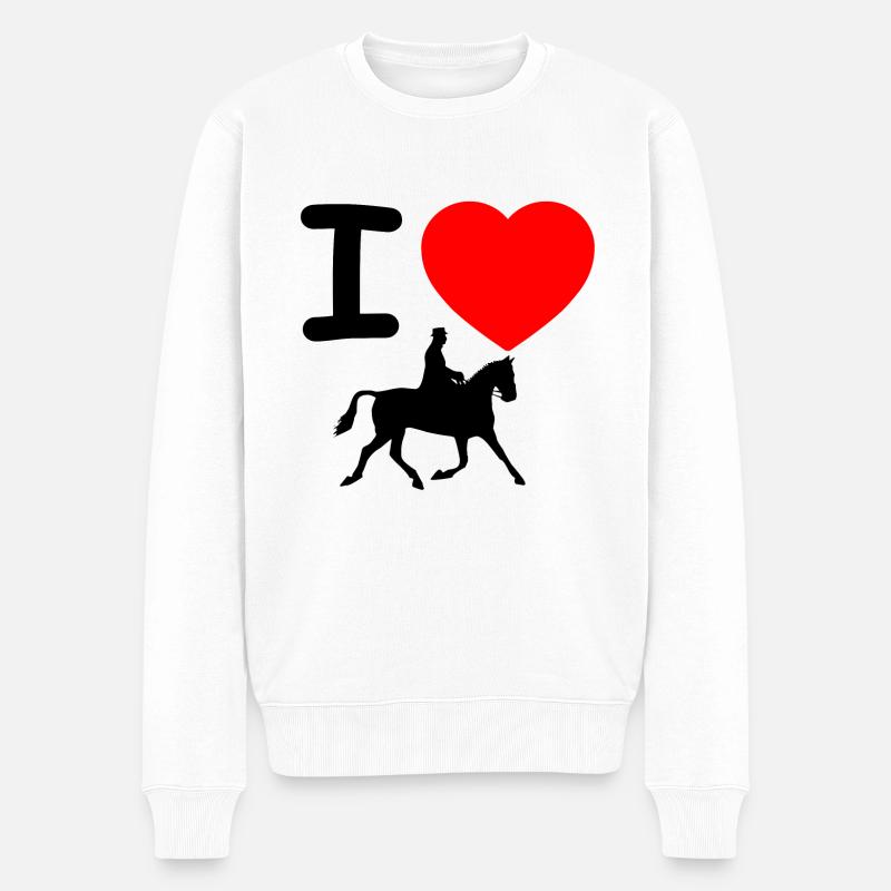 Chevaux - Pull Premium bio Homme - blanc