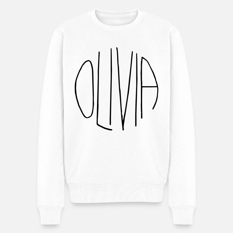 Olivia - Männer Premium Bio Pullover - Weiß