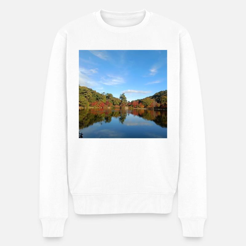 Vue sur le lac - Pull Premium bio Homme - blanc