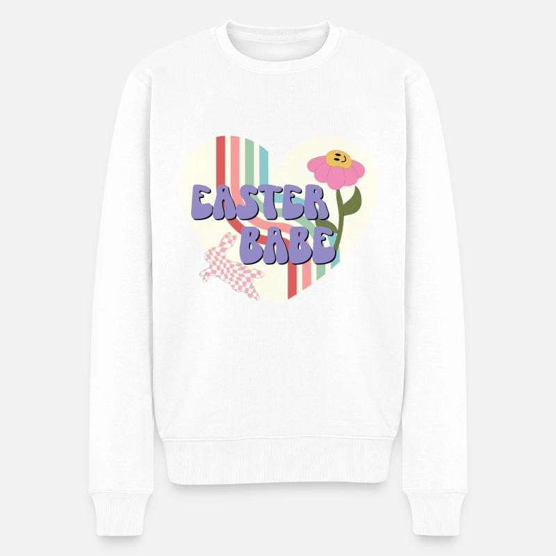 Ostern Baby - Männer Premium Bio Pullover - Weiß