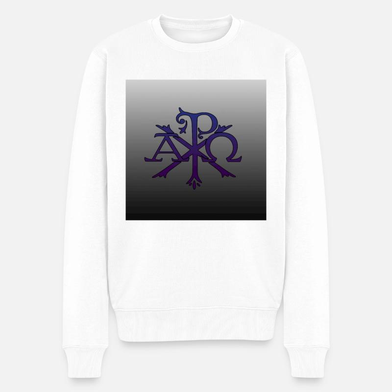Alpha und Omega - Männer Premium Bio Pullover - Weiß