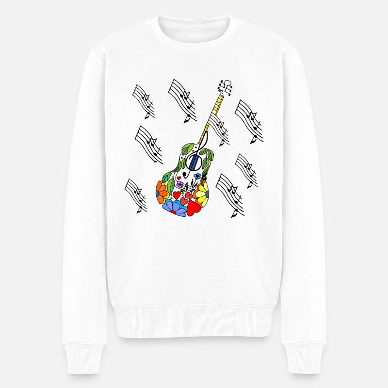 Guitare - Pull Premium bio Homme - blanc