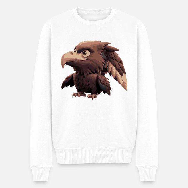 Adler Comic - Männer Premium Bio Pullover - Weiß