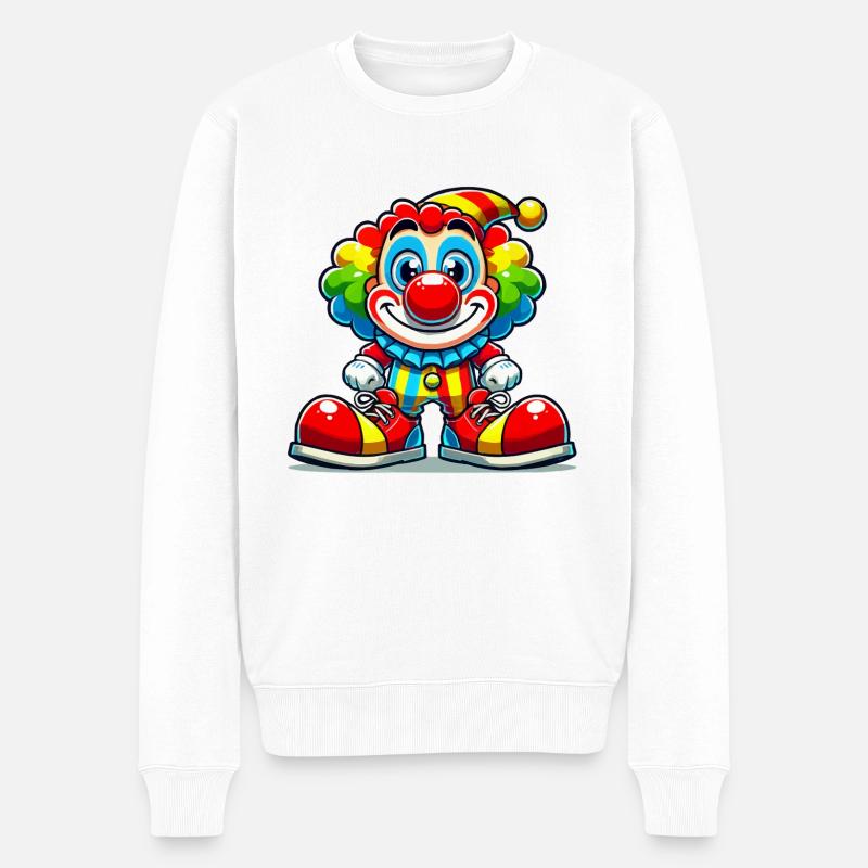 Dessin animé de clown - Pull Premium bio Homme - blanc