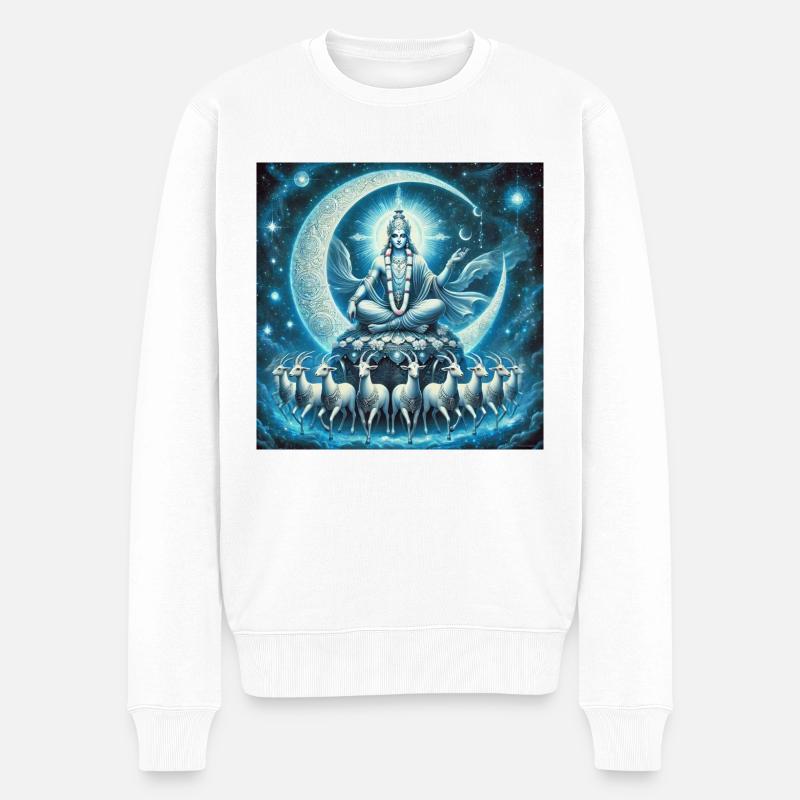 Shiva - Männer Premium Bio Pullover - Weiß