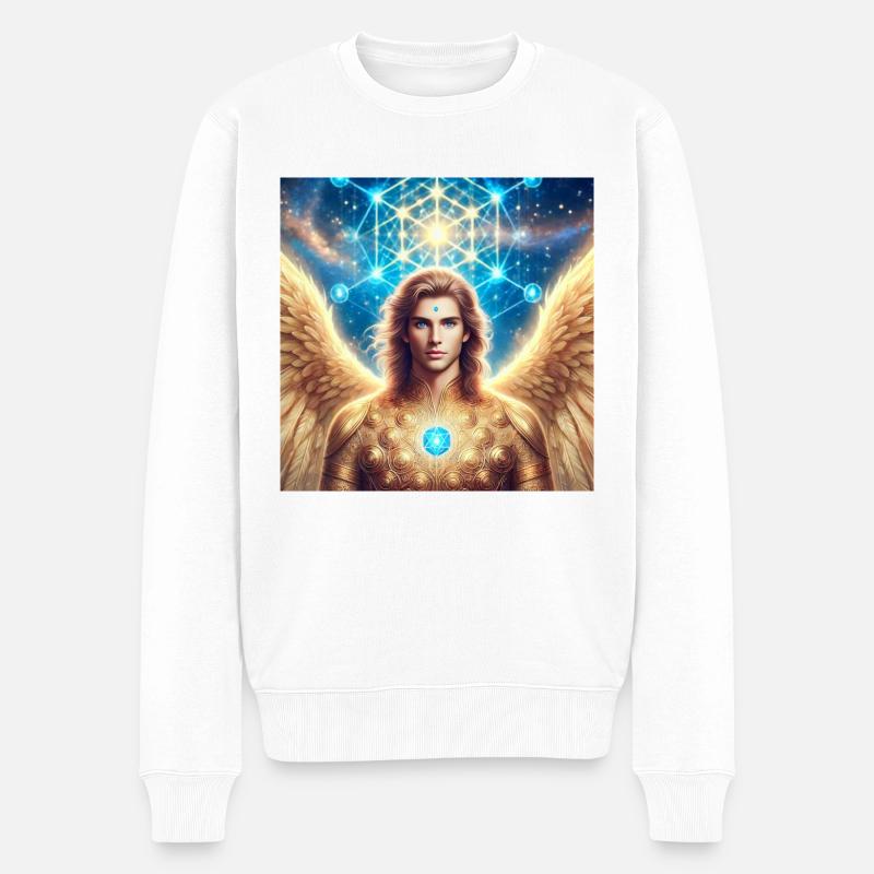 Ange Métatron - Pull Premium bio Homme - blanc