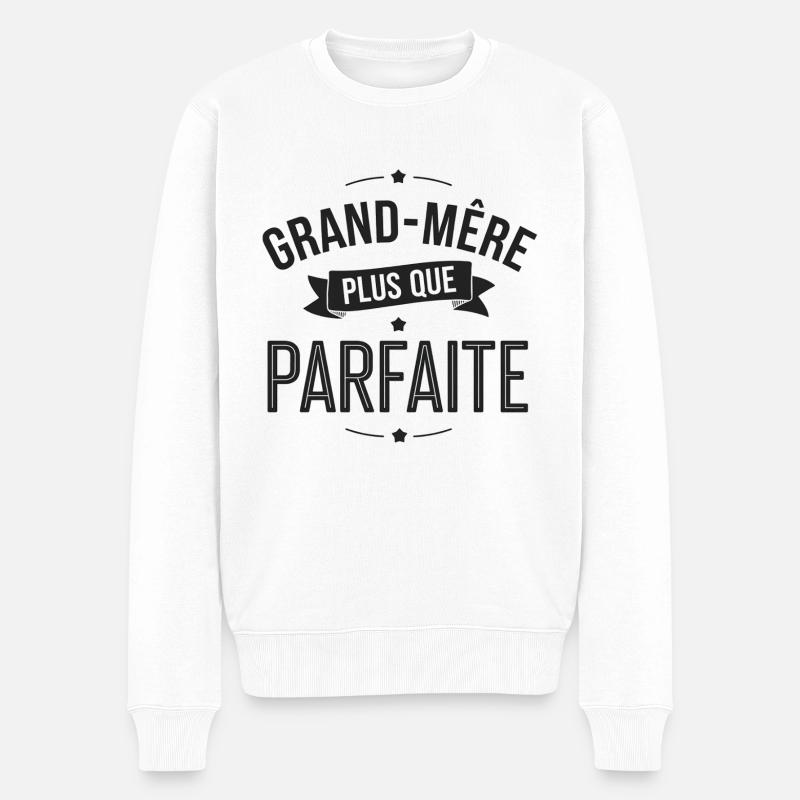 GRAND-MERE PARFAITE - Pull Premium bio Homme - blanc
