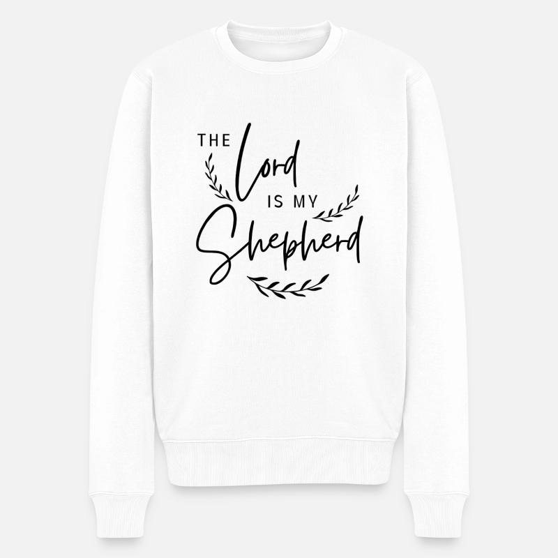Le Seigneur est mon berger - Pull Premium bio Homme - blanc