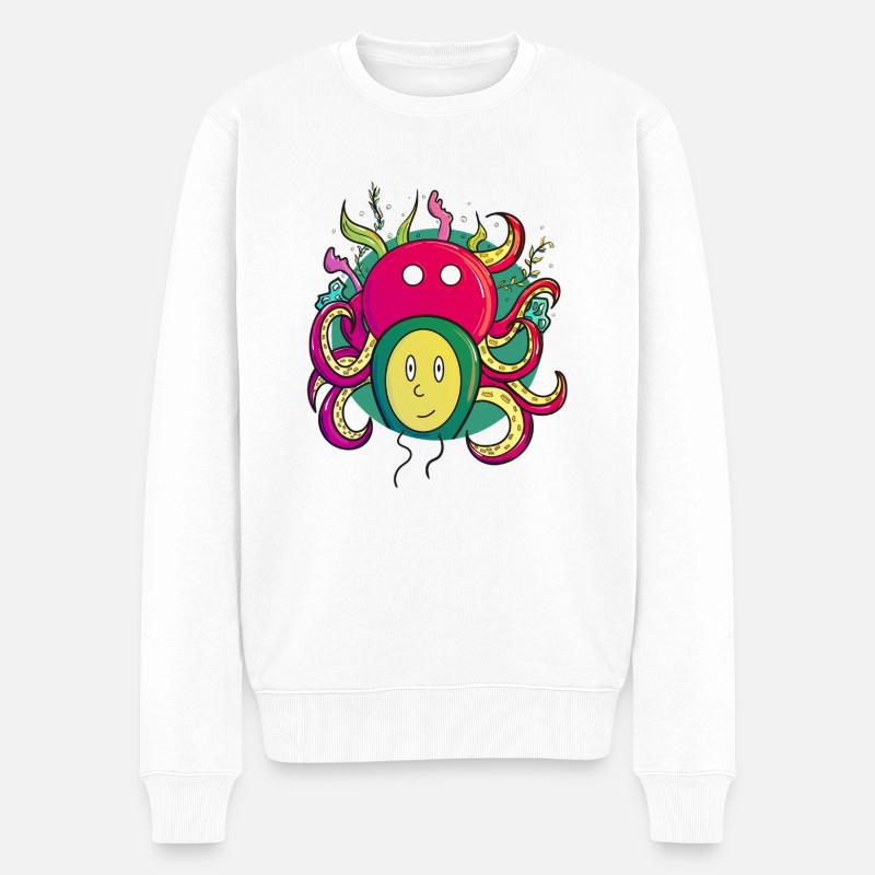 Mente de pulpo - Pull Premium bio Homme - blanc