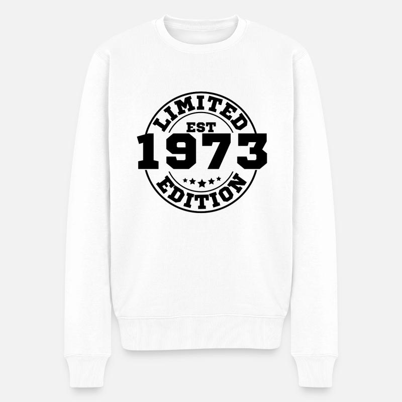 1973 Limitierte Auflage - Männer Premium Bio Pullover - Weiß