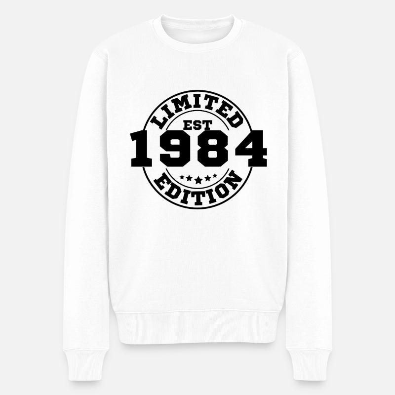 Limitierte Auflage 1984 - Männer Premium Bio Pullover - Weiß