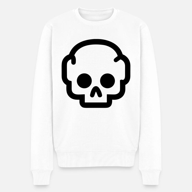 Tête de mort - Pull Premium bio Homme - blanc