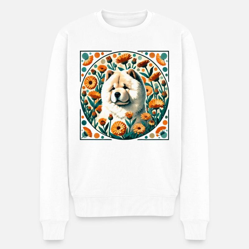 Chow Chow - Pull Premium bio Homme - blanc