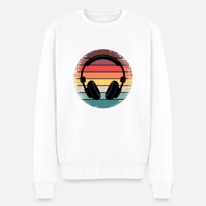 casque - Pull Premium bio Homme - blanc