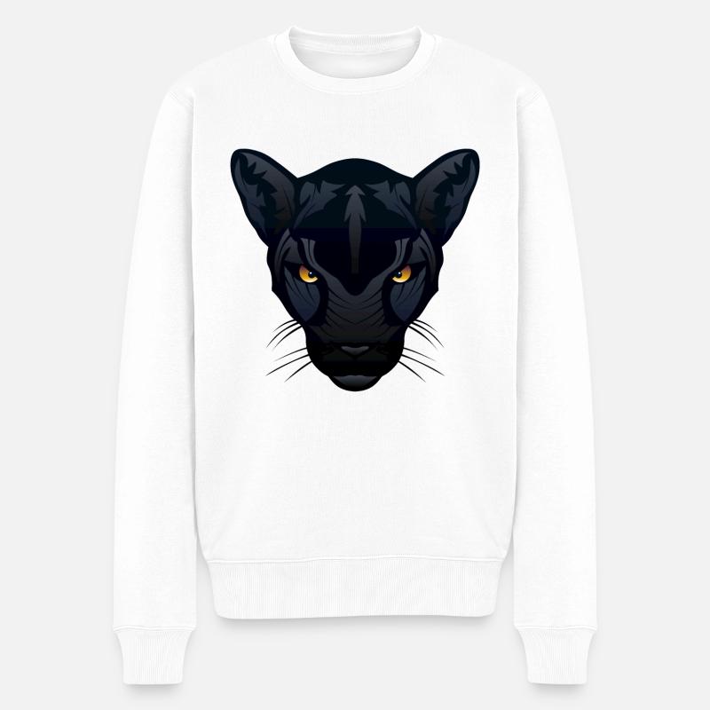jaguar panthere wild tier - Männer Premium Bio Pullover - Weiß